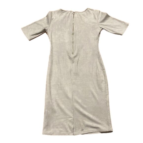 Lemon 🍋 Fashion Women’s Soft Grey Soft Short Sleeve Midi Dress (Size Medium)NWT - Picture 6 of 8